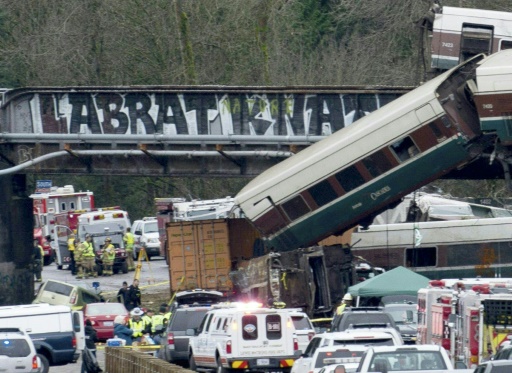 At least three dead as train derails over Washington state highway
