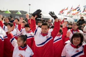 Dancing in the streets with North Korean athletes.jpg