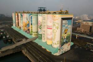 S.Korean grain silo transforms into world's largest mural.jpg