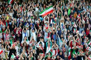 Iran women freely attend football match for first time in decades.jpg