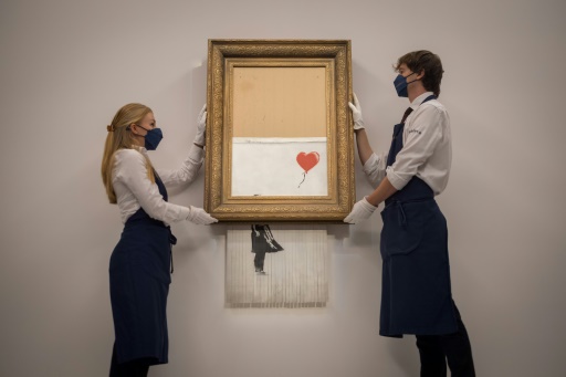 "La fille au Ballon", célébrissime Banksy en lambeaux de retour sous le marteau