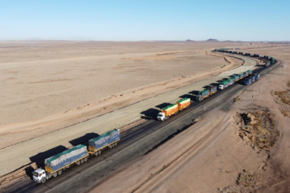 Isolated and unpaid, Mongolian coal drivers queue at Chinese border.jpg