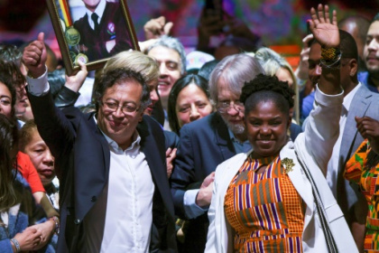 Jubilant Gustavo Petro elected Colombia's first leftist president.jpg Jubilant Gustavo Petro elected Colombia's first leftist president.jpg