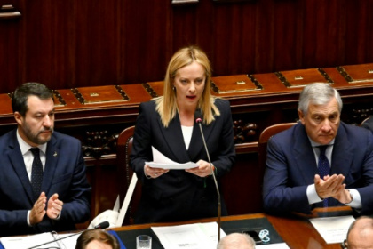Far-right Meloni seeks to reassure in first speech as Italy PM.jpg Far-right Meloni seeks to reassure in first speech as Italy PM.jpg
