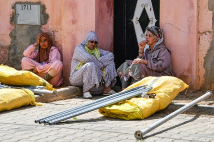 Aid tents offer warning of Morocco quake survivor's future.jpg Aid tents offer warning of Morocco quake survivor's future.jpg