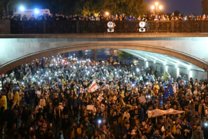 Thousands of Georgians join night-time protest despite warnings.jpg Thousands of Georgians join night-time protest despite warnings.jpg