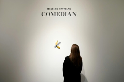 Banana taped to a wall sells for $6.2 mn in New York.jpg Banana taped to a wall sells for $6.2 mn in New York.jpg