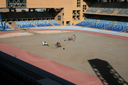 Refurbishment work is already well under way in Morocco ahead of the 2030 World Cup, like here at the stadium in Marrakesh Refurbishment work is already well under way in Morocco ahead of the 2030 World Cup, like here at the stadium in Marrakesh