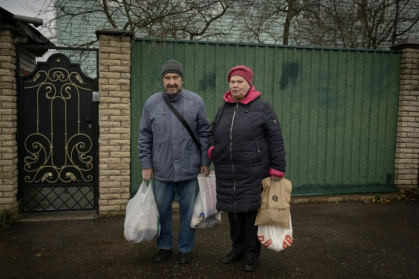 'Prices are going up every day,' said Viktor Markov, returning from shopping with his wife 'Prices are going up every day,' said Viktor Markov, returning from shopping with his wife
