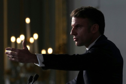 French President Emmanuel Macron said he saw no "quick and easy solution" to Russia's war against Ukraine French President Emmanuel Macron said he saw no "quick and easy solution" to Russia's war against Ukraine