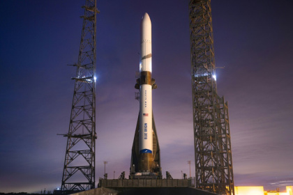 This handout photo courtesy of Blue Origin shows the New Glenn rocket on the launch pad at Launch Complex 36 at Cape Canaveral Space Force Station in Cape Canaveral, Florida This handout photo courtesy of Blue Origin shows the New Glenn rocket on the launch pad at Launch Complex 36 at Cape Canaveral Space Force Station in Cape Canaveral, Florida