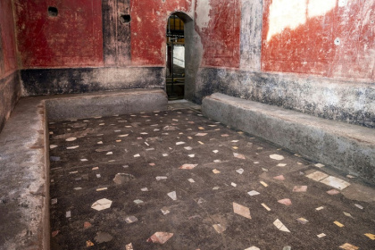 This handout picture released by the Parco Archeologico di Pompei on January 17, 2025 shows a private thermal baths complex discovered by archaeologists This handout picture released by the Parco Archeologico di Pompei on January 17, 2025 shows a private thermal baths complex discovered by archaeologists