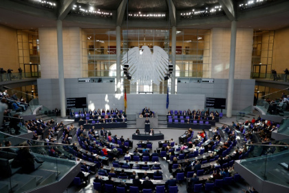 The Bundestag or lower house of parliament in Berlin The Bundestag or lower house of parliament in Berlin