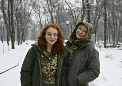 Ukrainian servicewomen Veronika and her mother, Natalia, serve in the 100th mechanized brigade Ukrainian servicewomen Veronika and her mother, Natalia, serve in the 100th mechanized brigade