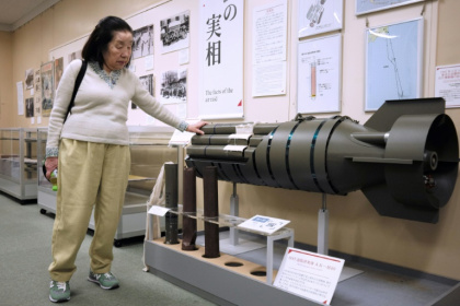 Shizuko Nishio was the only child in her kindergarten class to survive the US bombing of Tokyo on March 9-10, 1945 Shizuko Nishio was the only child in her kindergarten class to survive the US bombing of Tokyo on March 9-10, 1945