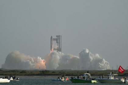 The world's biggest and most powerful launch vehicle blasted off from SpaceX's Starbase facility in Boca Chica, Texas The world's biggest and most powerful launch vehicle blasted off from SpaceX's Starbase facility in Boca Chica, Texas