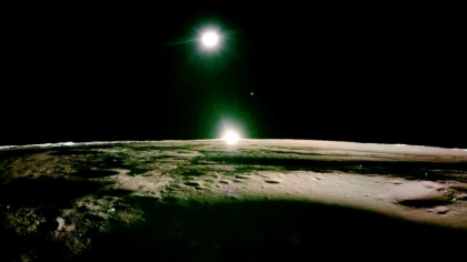 This handout photograph taken by Firefly Aerospace on March 16, 2025 and released on March 18, shows the lunar surface and the setting sun with Earth and Venus on the horizon, during the lunar mission of Firefly's Blue Ghost lunar lander This handout photograph taken by Firefly Aerospace on March 16, 2025 and released on March 18, shows the lunar surface and the setting sun with Earth and Venus on the horizon, during the lunar mission of Firefly's Blue Ghost lunar lander