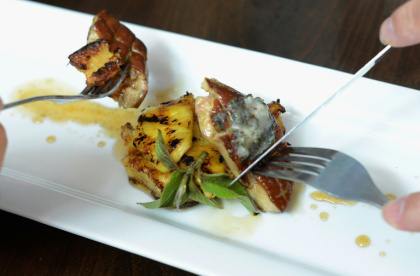Customers eat gourmet food made with foie gras at Hot's Kitchen during a "Farewell Fois Gras" event on June 29, 2012 in Hermosa Beach, California Customers eat gourmet food made with foie gras at Hot's Kitchen during a "Farewell Fois Gras" event on June 29, 2012 in Hermosa Beach, California