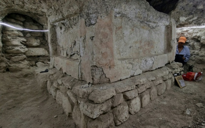 The Teotihuacan altar was found in what used to be a house in an elite residential complex at Tikal in Guatemala, situated in the jungle near the Mexico border The Teotihuacan altar was found in what used to be a house in an elite residential complex at Tikal in Guatemala, situated in the jungle near the Mexico border