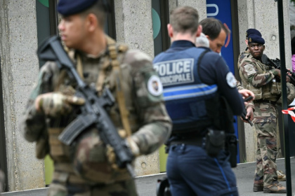 Police and soldiers were guarding the site after the incident Police and soldiers were guarding the site after the incident