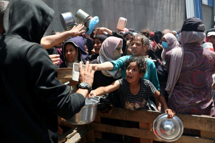 Israel has cut Gaza off from aid since March, with aid agencies warnnig they have run out of food - Eyad BABA (AFP) Israel has cut Gaza off from aid since March, with aid agencies warnnig they have run out of food - Eyad BABA (AFP)