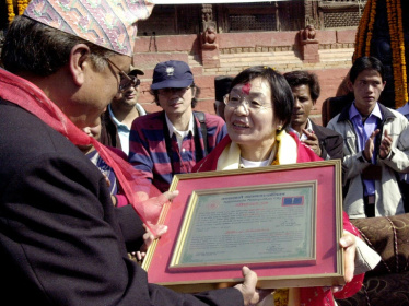 When Japan's Junko Tabei reached the peak of Everest in 1975, 38 men had preceded her - DEVENDRA M SINGH (AFP) When Japan's Junko Tabei reached the peak of Everest in 1975, 38 men had preceded her - DEVENDRA M SINGH (AFP)