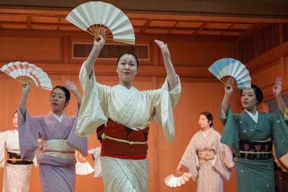 Geishas' talents can include singing, dance and playing musical instruments such as the guitar-like shamisen - Caroline GARDIN (AFP) Geishas' talents can include singing, dance and playing musical instruments such as the guitar-like shamisen - Caroline GARDIN (AFP)