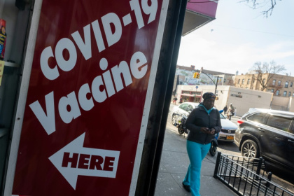 A pharmacy advertises the COVID-19 vaccine as the nation marks the fifth anniversary of the Covid-19 pandemic on March 13, 2025 in New York City - SPENCER PLATT (AFP) A pharmacy advertises the COVID-19 vaccine as the nation marks the fifth anniversary of the Covid-19 pandemic on March 13, 2025 in New York City - SPENCER PLATT (AFP)