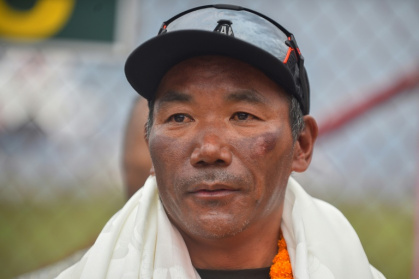 Nepali guide Kami Rita Sherpa reached the peak of the world's highest mountain for a record 31st time on Tuesday - NISHA BHANDARI (AFP) Nepali guide Kami Rita Sherpa reached the peak of the world's highest mountain for a record 31st time on Tuesday - NISHA BHANDARI (AFP)