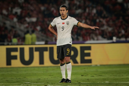 China forward Zhang Yuning during the defeat in Jakarta - Yasuyoshi CHIBA (AFP)