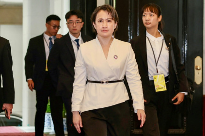 Hsiao Bi-khim was vice president-elect at the time of her visit to the Czech Republic - Handout (AFP) Hsiao Bi-khim was vice president-elect at the time of her visit to the Czech Republic - Handout (AFP)