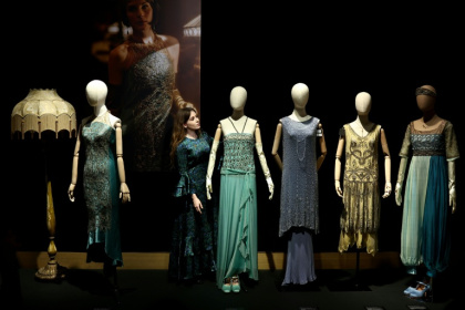 Costumes worn by the cast of British saga Downton Abbey - HENRY NICHOLLS (AFP) Costumes worn by the cast of British saga Downton Abbey - HENRY NICHOLLS (AFP)
