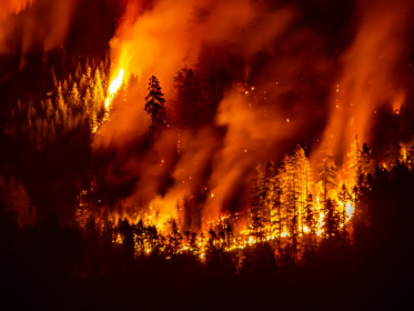 A wildfire burns on Mount Underwood near Port Alberni, on Vancouver Island, British Columbia, on August 12, 2025 - Colby Rex O'Neill (AFP) A wildfire burns on Mount Underwood near Port Alberni, on Vancouver Island, British Columbia, on August 12, 2025 - Colby Rex O'Neill (AFP)