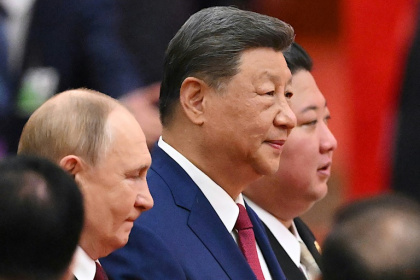 A conversation between Vladimir Putin and Xi Jinping about longevity was picked up on a hot mic - Jade Gao (AFP) A conversation between Vladimir Putin and Xi Jinping about longevity was picked up on a hot mic - Jade Gao (AFP)
