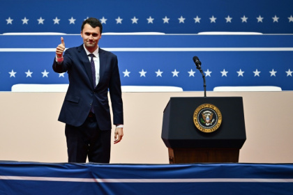 Influential US right-wing youth organizer Charlie Kirk was shot dead at a Utah university - ANGELA WEISS (AFP) Influential US right-wing youth organizer Charlie Kirk was shot dead at a Utah university - ANGELA WEISS (AFP)