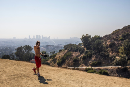 Runyon Canyon is an oasis that offers open space and great views of Los Angeles from its entrance in the heart of Hollywood - Apu Gomes (AFP)