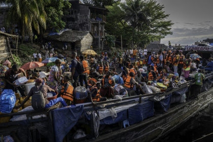 To get to school, market or work in the fields, DRC locals resort to poorly maintained 'river buses' - Glody MURHABAZI (AFP) To get to school, market or work in the fields, DRC locals resort to poorly maintained 'river buses' - Glody MURHABAZI (AFP)