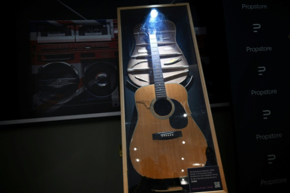 The guitars are part of the largest Oasis collection ever to come to auction - Justin TALLIS (AFP) The guitars are part of the largest Oasis collection ever to come to auction - Justin TALLIS (AFP)