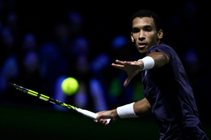 For Felix Auger-Aliassime, defeat at the last hurdle in the French capital prevented him from sewing up his spot at the ATP Finals - JULIEN DE ROSA (AFP)