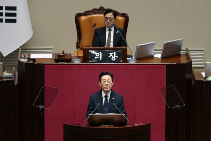 South Korean President Lee Jae Myung outlined his government's spending plans for 2026 - Chung Sung-Jun (AFP)