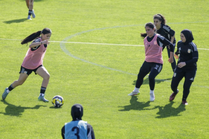 Players from the Afghan Women United refugee team are training in Casablanca - Abdel Majid BZIOUAT (AFP)