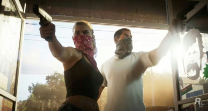 This handout courtesy of Rockstar Games shows a video grab from a 'Grand Theft Auto VI' video game trailer that has fans thinking it will feature a 'Bonnie and Clyde' style outlaw couple - - (AFP)