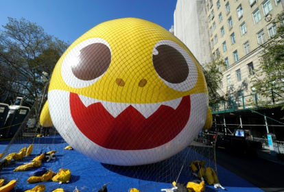 A 'Baby Shark' balloon featured in the Macy's Thanksgiving Day Parade in New York in 2022 - TIMOTHY A. CLARY (AFP)