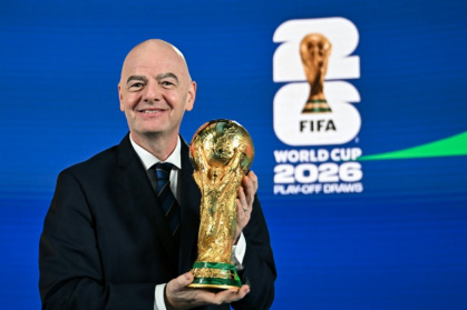 FIFA chief Gianni Infantino will be joined by US President Donald Trump at the 2026 World Cup draw - Fabrice COFFRINI (AFP)