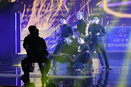 South Korean boy band BTS -- seen performing at the Grammy Awards in 2022 -- will release a new album in March 2026 - VALERIE MACON (AFP)