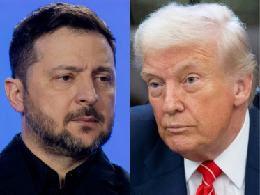 Ukrainian president Volodymyr Zelensky  and US President Donald Trump spoke ahead of talks in Geneva - Tetiana DZHAFAROVA, SAUL LOEB (AFP)