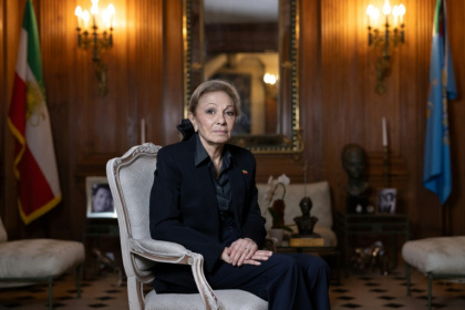 Farah Pahlavi, the widow of Iran's last shah, has lived in exile in Paris since being driven out of Iran in the 1979 revolution - JOEL SAGET (AFP)