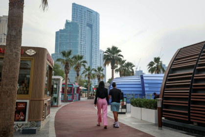 Several expats in Dubai said they were wary of the Iranian attacks, but felt the city was still safe enough for them to stay - FADEL SENNA (AFP)