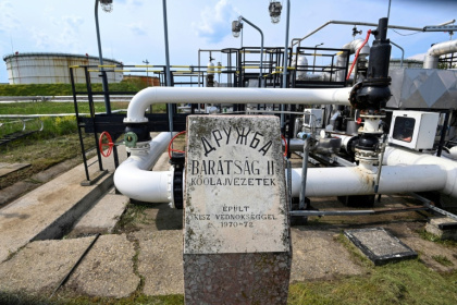 The Druzhba oil pipeline runs from Russia, through Ukraine, to Hungary - ATTILA KISBENEDEK (AFP)