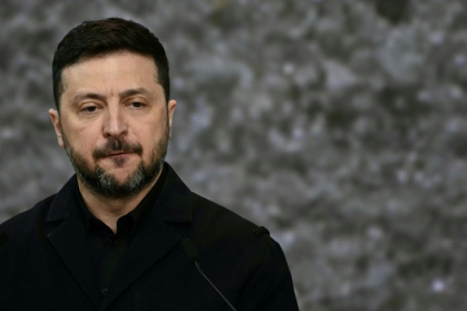 Ukraine's President Volodymyr Zelensky lashed out after US sanctions relief on Russian oil - NICOLAS TUCAT (AFP)